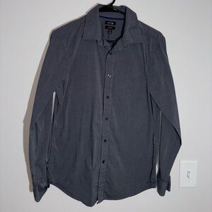 Men’s Adult Small Slim Dark Gray Dress Shirt